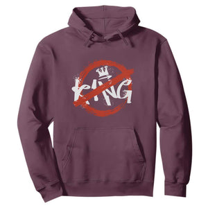 Funny No King Graffiti Style Crown Hoodie TS11 Maroon Print Your Wear