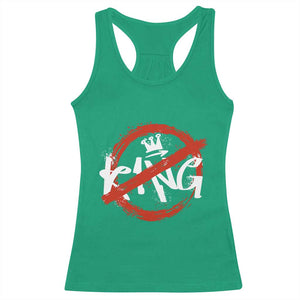 Funny No King Graffiti Style Crown Racerback Tank Top TS11 Irish Green Print Your Wear