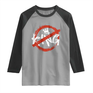 Funny No King Graffiti Style Crown Raglan Shirt TS11 Sport Gray Black Print Your Wear