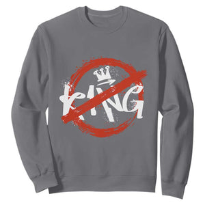 Funny No King Graffiti Style Crown Sweatshirt TS11 Charcoal Print Your Wear