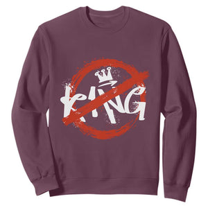 Funny No King Graffiti Style Crown Sweatshirt TS11 Maroon Print Your Wear