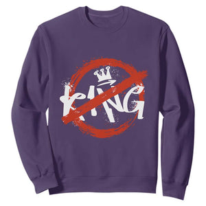 Funny No King Graffiti Style Crown Sweatshirt TS11 Purple Print Your Wear