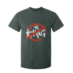 Funny No King Graffiti Style Crown T Shirt For Kid TS11 Dark Forest Green Print Your Wear