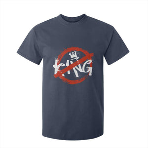 Funny No King Graffiti Style Crown T Shirt For Kid TS11 Navy Print Your Wear