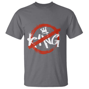 Funny No King Graffiti Style Crown T Shirt TS11 Charcoal Print Your Wear