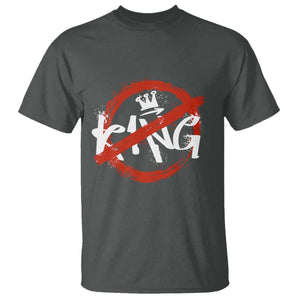 Funny No King Graffiti Style Crown T Shirt TS11 Dark Heather Print Your Wear