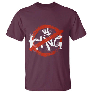 Funny No King Graffiti Style Crown T Shirt TS11 Maroon Print Your Wear