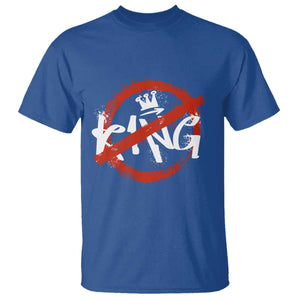 Funny No King Graffiti Style Crown T Shirt TS11 Royal Blue Print Your Wear