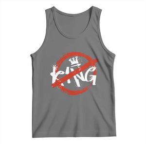 Funny No King Graffiti Style Crown Tank Top TS11 Black Heather Print Your Wear