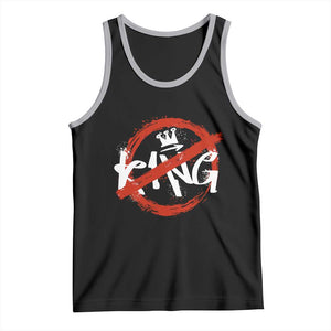 Funny No King Graffiti Style Crown Tank Top TS11 Black Athletic Heather Print Your Wear