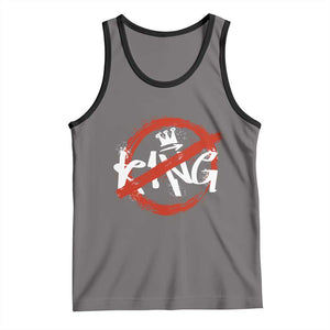 Funny No King Graffiti Style Crown Tank Top TS11 Deep Heather Black Print Your Wear
