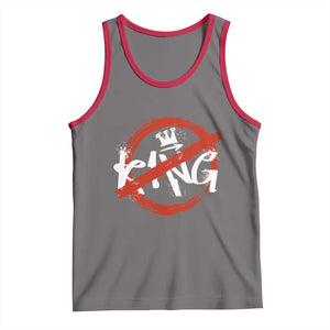 Funny No King Graffiti Style Crown Tank Top TS11 Deep Heather Red Print Your Wear