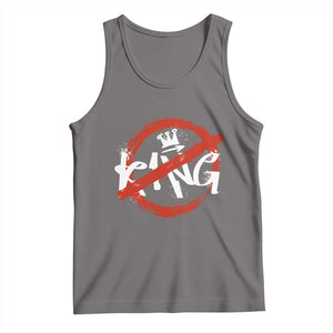 Funny No King Graffiti Style Crown Tank Top TS11 Deep Heather Print Your Wear