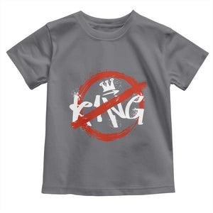 Funny No King Graffiti Style Crown Toddler T Shirt TS11 Charcoal Print Your Wear