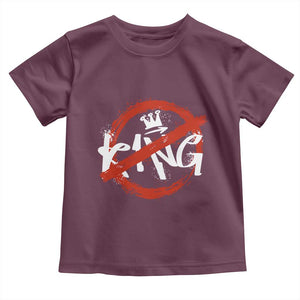 Funny No King Graffiti Style Crown Toddler T Shirt TS11 Maroon Print Your Wear