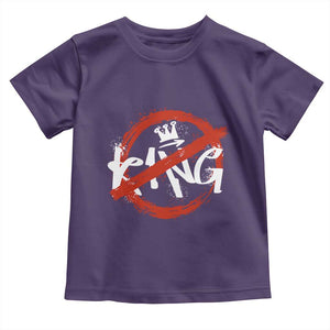 Funny No King Graffiti Style Crown Toddler T Shirt TS11 Purple Print Your Wear