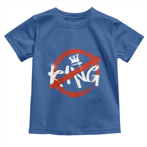 Funny No King Graffiti Style Crown Toddler T Shirt TS11 Royal Blue Print Your Wear