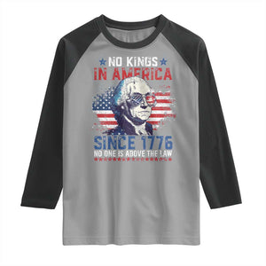Funny No King In America Since 1776 No One Is Above The Law Raglan Shirt George Washington TS11 Sport Gray Black Print Your Wear