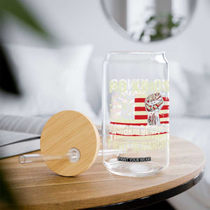 Funny No Kings Fight Oligarchy Glass Can Betsy Ross Flag Hand Fist TS11 Print Your Wear