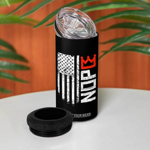 Funny Nope No Kings Vintage American Flag 4 in 1 Can Cooler Tumbler TS11 Print Your Wear