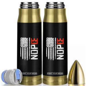 Funny Nope No Kings Vintage American Flag Bullet Tumbler TS11 Black Print Your Wear