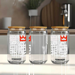 Funny Nope No Kings Vintage American Flag Glass Can TS11 Print Your Wear