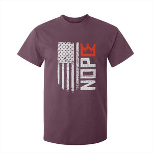 Funny Nope No Kings Vintage American Flag T Shirt For Kid TS11 Maroon Print Your Wear
