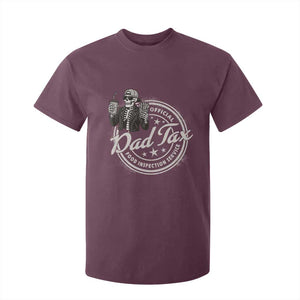 Funny Official Dad Tax Food Inspection Service T Shirt For Kid Skeleton Fathers Day TS11 Maroon Print Your Wear