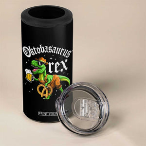 Funny Oktoberfest Dinosaur 4 in 1 Can Cooler Tumbler Oktobasaurus Rex Lederhosen Bavarian Beer TS11 Print Your Wear