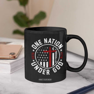 Funny One Nation Under God ESTD 1776 Coffee Mug 4th Of July Patriotic Christian TS11 Print Your Wear