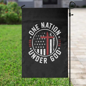 Funny One Nation Under God ESTD 1776 Garden Flag 4th Of July Patriotic Christian TS11 Print Your Wear