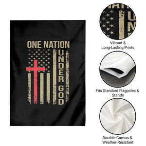 Funny One Nation Under God Garden Flag 4th Of July Patriotic Christian American Flag TS11 Print Your Wear