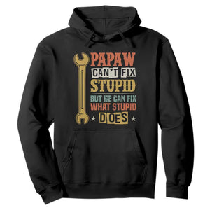 Funny Papaw Can't Fix Stupid But He Can Fix What Stupid Does Hoodie Grandpa Father's Day TS11 Black Print Your Wear