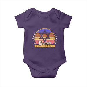 Funny Passover Baby Onesie Seder Coordinator Jewish Passover Leader TS02 Purple Print Your Wear