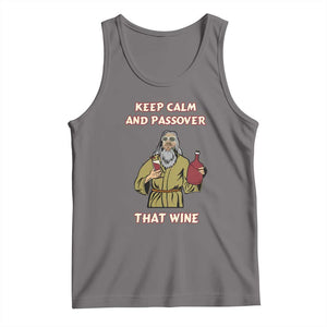 Funny Passover Drinking Tank Top Keep Calm And Passover That Wine Jewish TS02 Deep Heather Print Your Wear