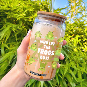 Funny Passover Glass Can Who Let the Frogs Out Jewish Seder Fami TS02 Print Your Wear