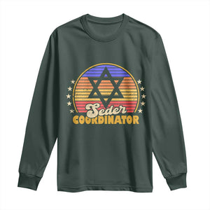 Funny Passover Long Sleeve Shirt Seder Coordinator Jewish Passover Leader TS02 Dark Forest Green Print Your Wear