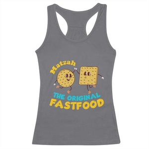 Funny Passover Matzah Racerback Tank Top The Original Fast Food Seder Jewish TS02 Charcoal Print Your Wear
