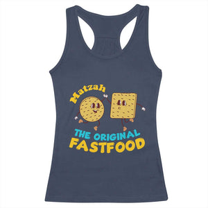 Funny Passover Matzah Racerback Tank Top The Original Fast Food Seder Jewish TS02 Navy Print Your Wear