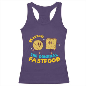 Funny Passover Matzah Racerback Tank Top The Original Fast Food Seder Jewish TS02 Purple Print Your Wear