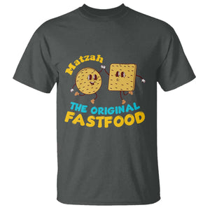 Funny Passover Matzah T Shirt The Original Fast Food Seder Jewish TS02 Dark Heather Print Your Wear
