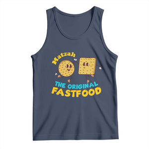 Funny Passover Matzah Tank Top The Original Fast Food Seder Jewish TS02 Navy Print Your Wear