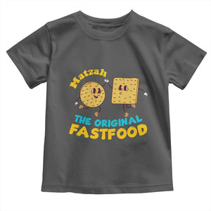 Funny Passover Matzah Toddler T Shirt The Original Fast Food Seder Jewish TS02 Dark Heather Print Your Wear