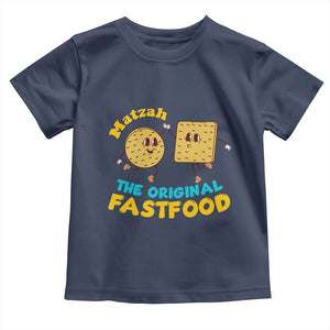 Funny Passover Matzah Toddler T Shirt The Original Fast Food Seder Jewish TS02 Navy Print Your Wear