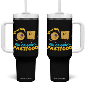 Funny Passover Matzah Tumbler With Handle The Original Fast Food Seder Jewish TS02 One Size: 40 oz Black Print Your Wear