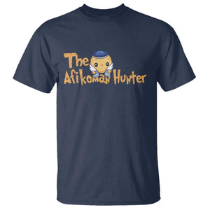 Funny Passover T Shirt Afikoman Hunter Jewish Family Seder Matzah TS02 Navy Print Your Wear
