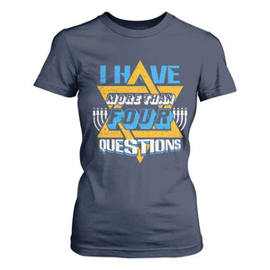 Funny Passover T Shirt For Women Funny I Have More Than Four Questions Passover Kids TS02 Navy Print Your Wear
