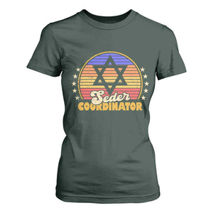 Funny Passover T Shirt For Women Seder Coordinator Jewish Passover Leader TS02 Dark Forest Green Print Your Wear