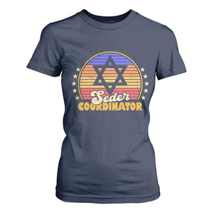 Funny Passover T Shirt For Women Seder Coordinator Jewish Passover Leader TS02 Navy Print Your Wear