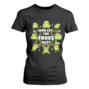 Funny Passover T Shirt For Women Who Let the Frogs Out Jewish Seder Fami TS02 Black Print Your Wear
